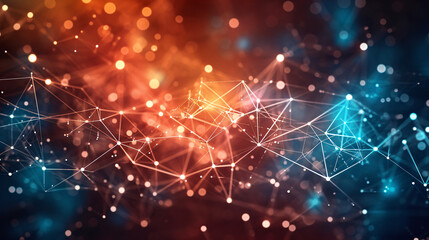 Fototapeta premium Digital Connectivity and Global Networking Abstract