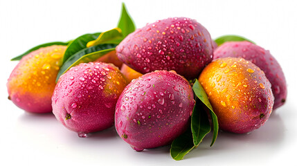 View of Delicious fresh Fruit Mango on a white background