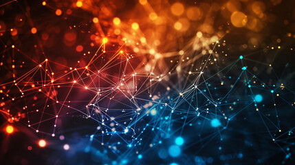 Fototapeta premium Digital Connectivity and Global Networking Abstract