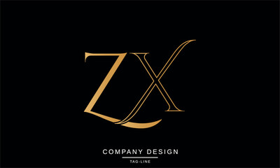 ZX, XZ, Abstract Letters Logo Monogram