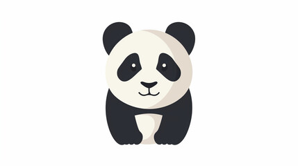 Naklejka premium Flat modern logo design of a panda