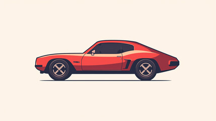 Fototapeta premium Flat modern logo design of a car