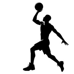 Silhouettes athlete players vector