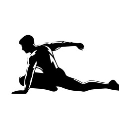 Silhouettes athlete players vector