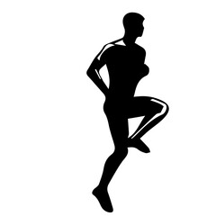 Silhouettes athlete players vector