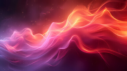 Obraz premium Abstract Colorful Light Waves on Dark Background