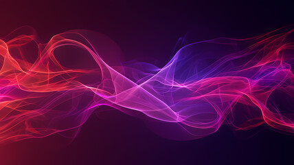 Abstract Colorful Smoke Waves on Dark Background