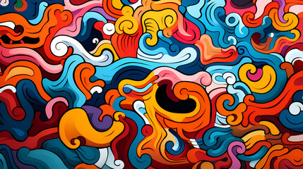 Cute graffiti art abstract background poster web page PPT, art background