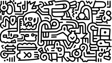 Cute graffiti art abstract background poster web page PPT, art background