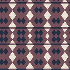 Abstract geometric ethnic pattern design for clothing, fabric, background, wallpaper, wrapping, batik. Knitwear, pixel pattern, embroidery style. Illustration