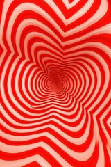Red groovy psychedelic optical illusion background