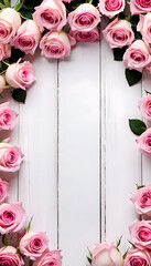roses and heart shaped frame