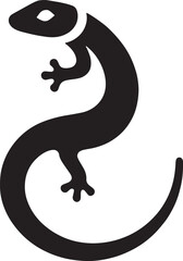 Curved Agility: Gecko Silhouette © ArtStocks