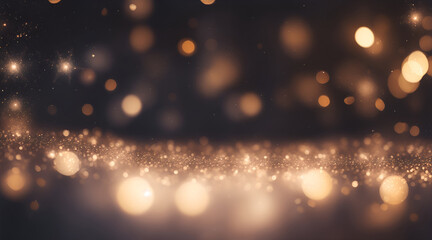 Abstract bokeh background Glitter vintage lights background silver gold and black defocused