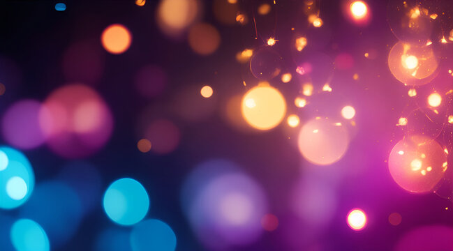 abstract background with bokeh defocused lights and stars