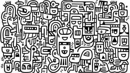 Abstract seamless doodle background, artistic background