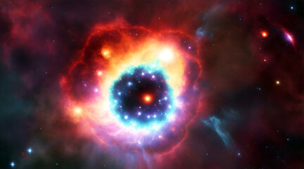 Fototapeta premium Supernova explosion in the galaxy Beauty of deep space