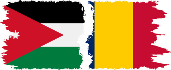 Chad and Jordan grunge flags connection vector