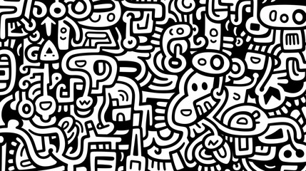 Abstract seamless doodle background, artistic background