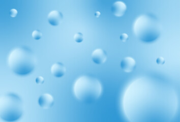Bokeh water blue droplet gradient background blue