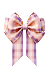 purple and orange ribbon bow