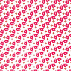 Free vector valentine flowers pattern in February.