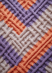 Knitting retro vintage background. Old paper texture