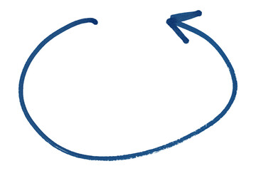 Blue arrows isolated on transparent background