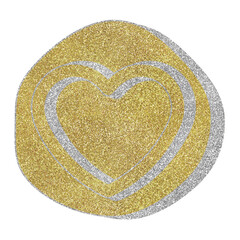 gold and silver Heart sealing wax