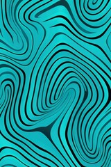 Teal groovy psychedelic optical illusion background