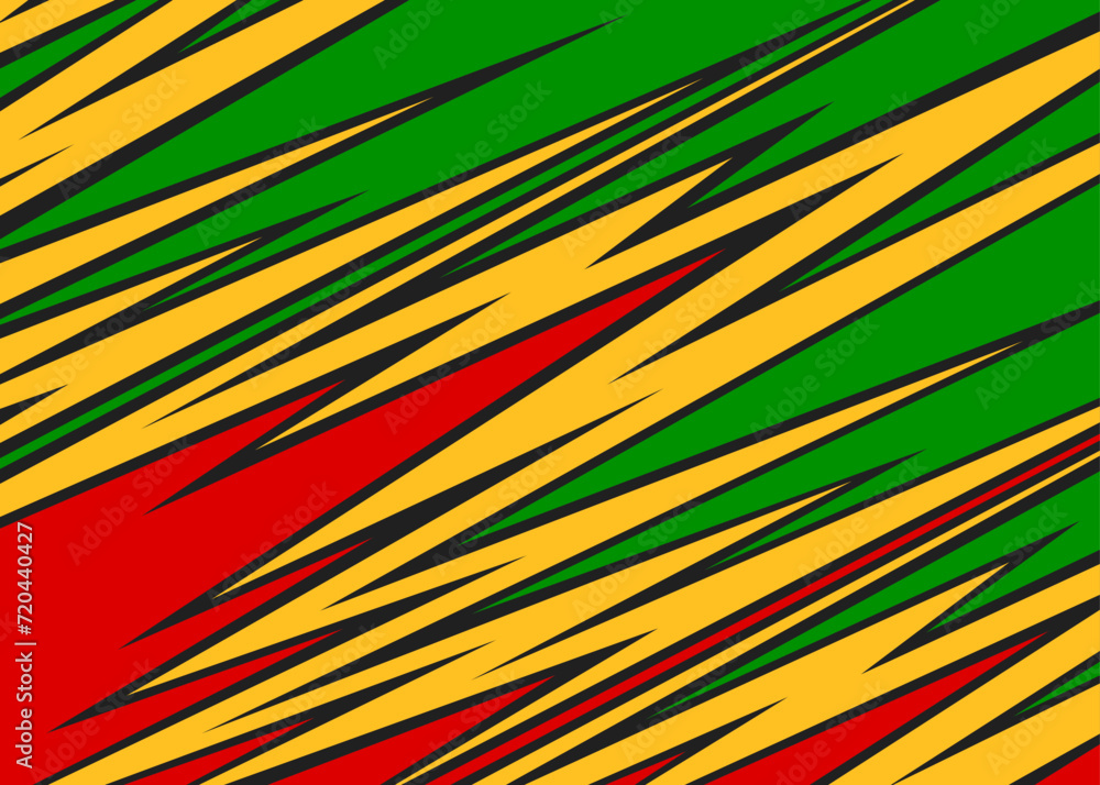 Aufkleber abstract background with diagonal spike pattern and with rastafari color theme