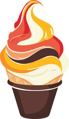 Colorful Gelato on Cup