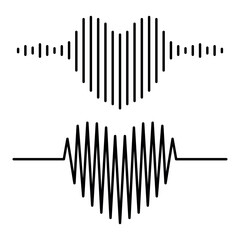 Music waves heart