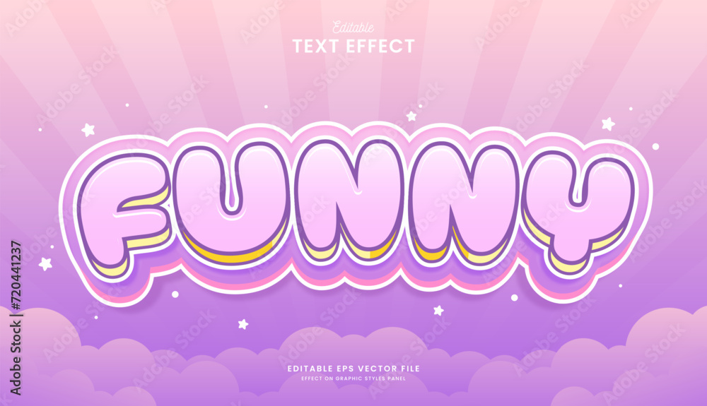 Aufkleber decorative editable funny text effect vector design
