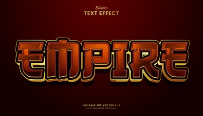 decorative editable red empire text effect vector design