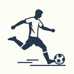 Fototapeta na wymiar soccer player silhouette