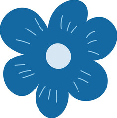 abstract blue flower