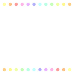 カラフルな丸が上下にあるフレーム