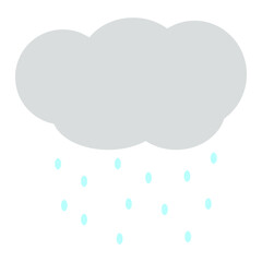 雨雲と雨のイラスト