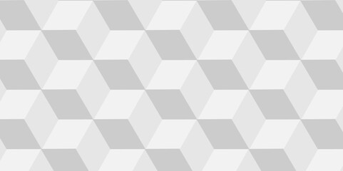 Fototapeta premium Abstract white and gray style minimal blank cubic. Geometric pattern illustration mosaic, square and triangle wallpaper. 