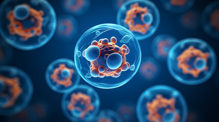 Human cell or embryonic stem cell medicine, human cell biology DNA molecular structure