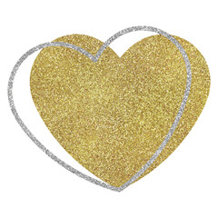 Decorative glitter heart