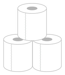 Toilet roll illustration.