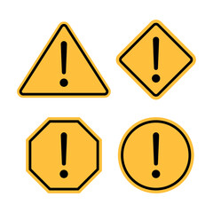 Warning sign shapes set