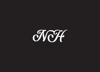 NH LETTER LOGO DESIGN AND INITIAL LOGO