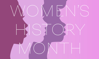 Women's History Month - card, poster, template, background. EPS-10 © 8H