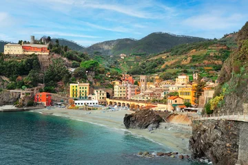 Plexiglas schilderij Liguria Monterosso, Italy in the Cinque Terre Region on the Mediterranean Sea  © SeanPavonePhoto