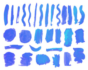 Vector Set of abstract watercolor brush