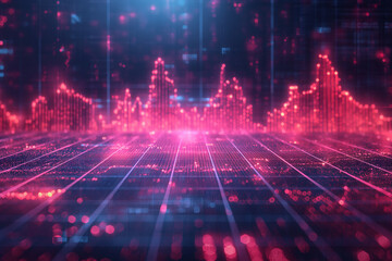 Fototapeta premium Financial Graphs and Charts, Elevate your presentations with futuristic financial charts and graphs, embodying data trends, market analysis, and investment strategies