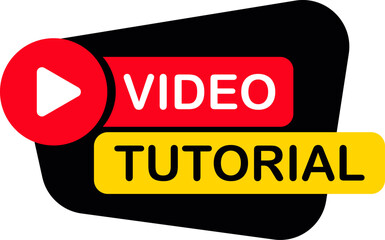 Video tutorial icon. Video conference, webinar icon. Video tutorials. Online video education, study and knowledge growth. Distance education and internet video services. Vector illustration